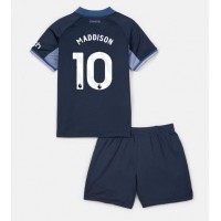 Koszulka piłkarska Tottenham Hotspur James Maddison #10 Strój wyjazdowy dla dzieci 2023-24 tanio Krótki Rękaw (+ Krótkie spodenki)